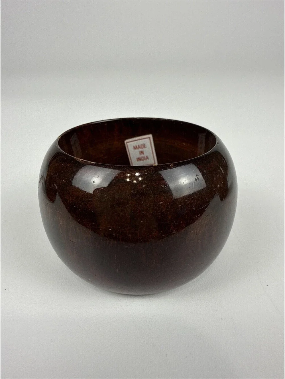 Set of 4 Vintage Faux Tortoiseshell Lucite Napkin Rings Acrylic MCM Round